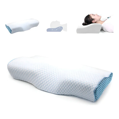 Almohada Memory Cervical Ortopédica Con Soporte Espuma Foam Color Blanco | MercadoLibre
