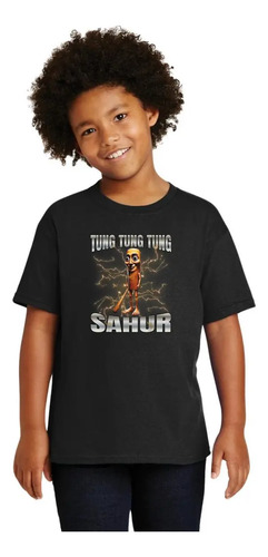 Playera Niño Niña Brainrot Tung Tung Tung Sahur 001230