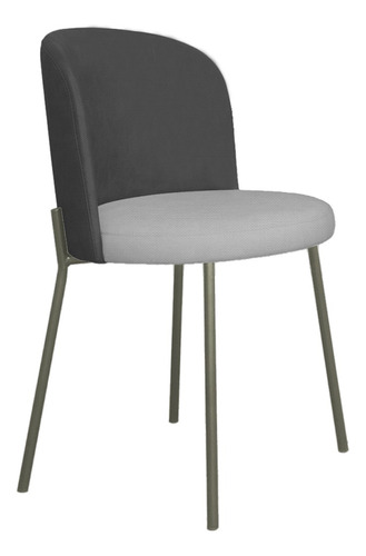 Cadeira Elegance Jantar Sala De Reunião Pés Titanium Linho