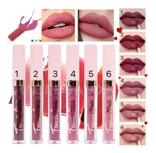 X6 Labial Liquido Matte Larga Duracion Waterproof Make Up 