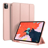 Funda Smart Case Para iPad 12.9 2021 Porta Pencil Rosa