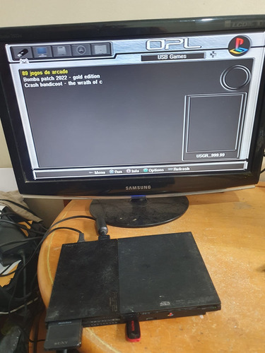 Playstation 2 Ps2 Slim Somente O Console De Fonte Interna Funcionando Leia A15