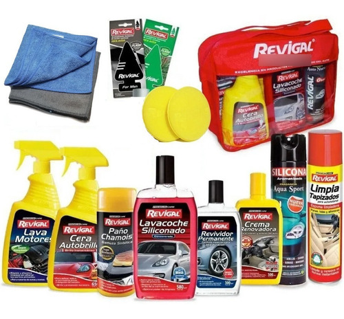 Kit Lavado Okm 14 Productos Revigal + Bolso