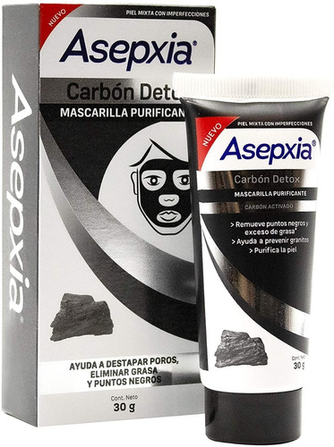  Mascarilla Efecto Purificante Asepxia Peel Off Carbon Detox