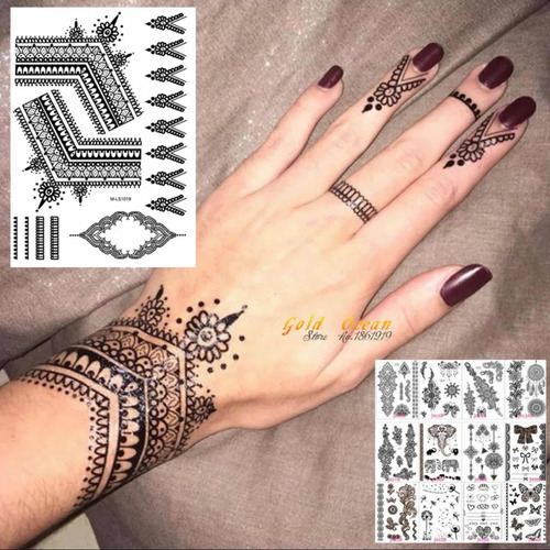 Tatuajes Temporales De Fantasía Imitación Henna