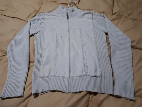 Cardigan Sweter En Tela Gamuzada Y Lana. T 40