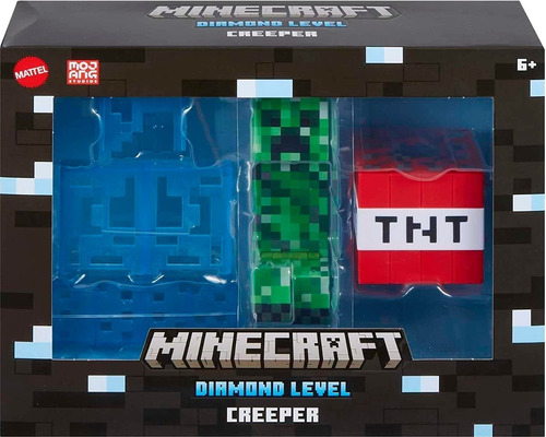 Minecraft Diamond Level Creeper Con Tnt Figura Coleccionable
