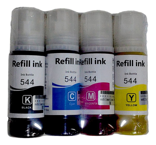 Pack 4 Tintas Sublimacion Para Epson 544 Ver Compatibilidad