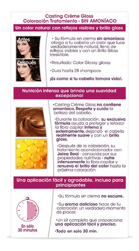 Tinte Capilar L'oréal Casting Creme Gloss Castaño Claro 500