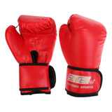 Guantes De Boxeo Acolchados De Material Cuero Negro Azul