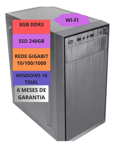 Cpu Pc Intel Core I5 4570 8gb Ssd 240gb Rede Gigalan