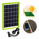 Placa Solar Carregador Usb Varias Entradas 6v Celular Tablet