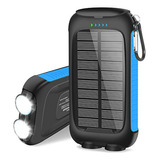 Power Bank Solar Portátil - 38800mah Impermeable Con Carga R