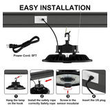 150w Ufo Led High Bay Light Con Sensor De Movimiento 5000k G