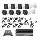 Kit Circuitio Cerrado 8 Cámaras 1080p Dahua 2tb Baluns Dvr16