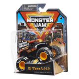 Monster Jam Camión De Metal Escala 1:64 Auto Monstruo Color El Toro Loco Negro