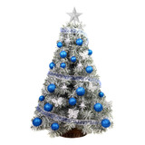 Arbolito Navidad Xl Snow 1 Mt Con Kit 30 Pzas Azul - Sheshu