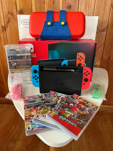 Nintendo Switch + 2 Joycon + 4 Juegos (2 Sin Uso)