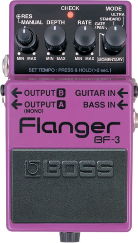 Pedal Boss Flanger Bf3 Para Guitarra O Bajo