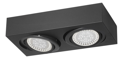 Aplique Plafon 2 Luces Blanco Negro Ar111 Led 11w 12w Gu10 