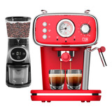 Kit Cafetera Express 1050w + Molinillo De Cafe Profesional