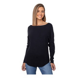 Sweater Jersey Manga Murcielago Cuello Bote Mujer