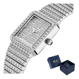 Reloj Missfox Cuadrado Casual De Cuarzo Con Diamantes Para H