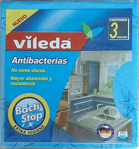 Paño Vileda Antibacterial Pack X3    (24 Packs X3)