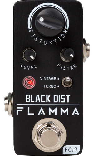 Flamma Black Dist Fc19 Pedal De Distorsión Para Guitarra
