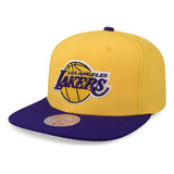 Gorra Mitchell & Ness Nba Lakers Los Ángeles Team Amarillo U