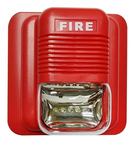  Sirena Con Baliza Led  Alarma Incendio 12-24vdc /segtv