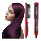 Escova Básica Alisadora De Cabelo Bivolt Vermelho 110-220v