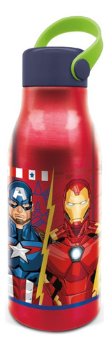 Botella De Agua Infantil Avengers Aluminio 