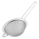 Peneira De Aço Inox 27cmx12cm Utensílio Luxo Cozinha