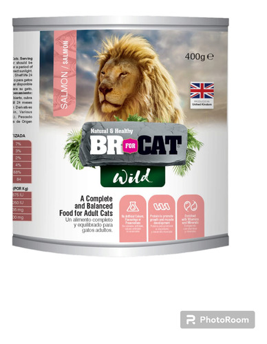 Lata Br Wild For Cat Salmón 400 Gr 