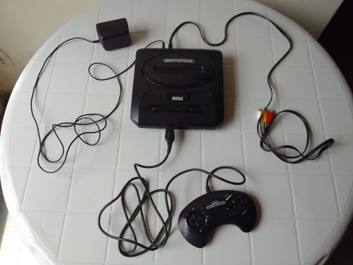 Console Mega Drive Sega Genesis Americano Completo Com Entrada Para Sega Cd