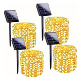 Super Bright 4-pack 400 Led Solar String Lights Outdoor (cue