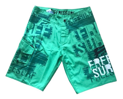 Bermuda Tactel Verde Free Surf Original