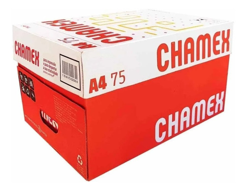 Caixa 10 Pacotes Resmas Papel A4 Sulfite Chamex 5000 Folhas 