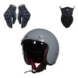 Casco De Moto Cafe Racer Style Open Face Retro Scooter Jet