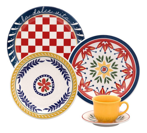 Set Juego De Vajilla X30 Piezas Porcelana Dolce Vita Oxford 