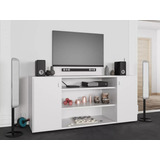 Mueble Rack Tv 55 Pulgadas   Melamina Moderno Malibu Negro