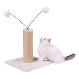 Poste Rascador Sisal Interactivo Para Gatos Con Juguete Bola