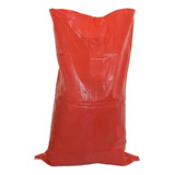 Saco Tipo Papero Rojo 25 Kilos X 100 Unid 47x70cm Qrubber