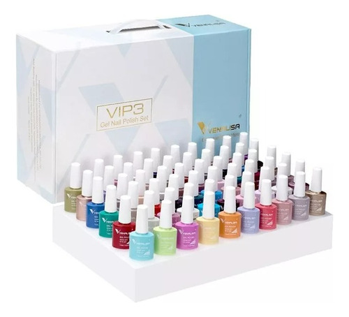 Vip 3 Venalisa® Kit Esmaltes Semi- Permanente De 60 Colores