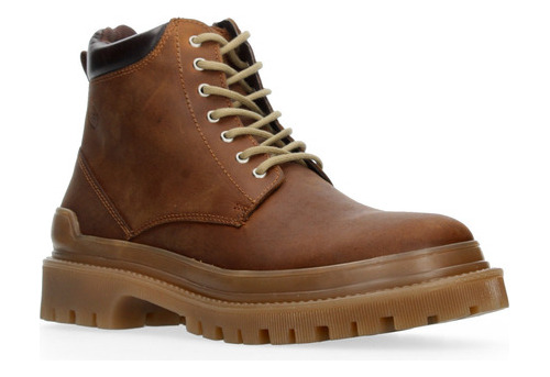 Bota Casual Gino Cherruti Piel Color Cafe Para Hombre