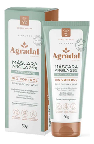 Máscara Argila 25% Matificante Bio Control 50g - Agradal