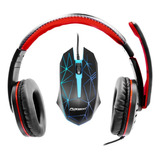 Kit Gamer Audifonos Y Mouse Con Led Fussion Kit-1001 B60436