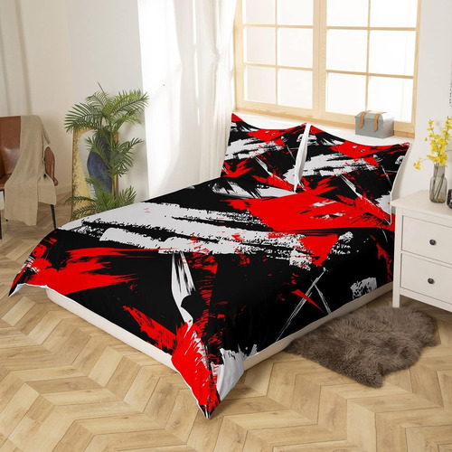 Conjunto De Capa De Edredom De Cama Abstrata Geométrica Para