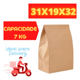 100 Saco Kraft Para Delivery Extra G (31x19x32) - Liso